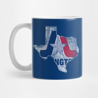 Arlington Texas Flag Map Vintage Fade Mug